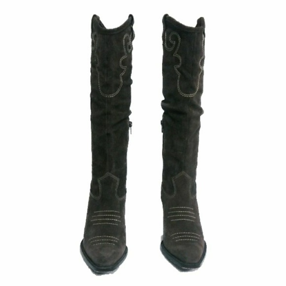 Via Spiga Vintage Brown Suede Gaucho Boots Sz 5.5 - Picture 3 of 8